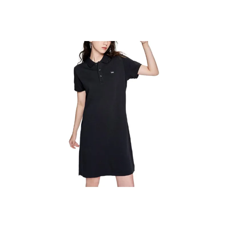 Lee Short SLeeved Dresses Women's Black-3