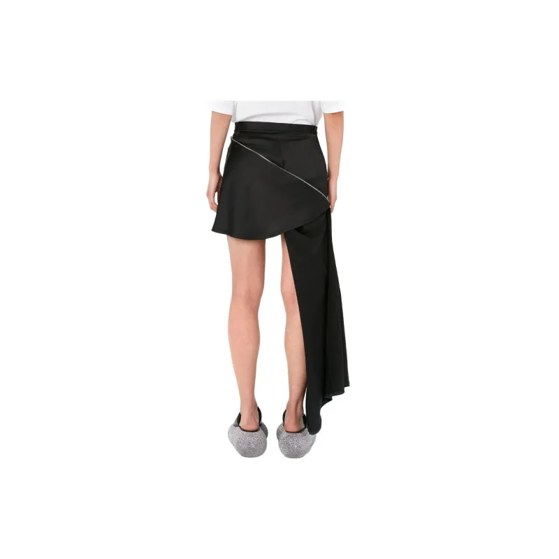 JW Anderson Asymmetric Zip Detailed Mini Skirt-1