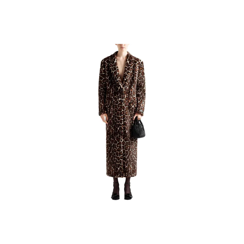 PRADA FW23 Leather Jacket Women's Dark Brown-1
