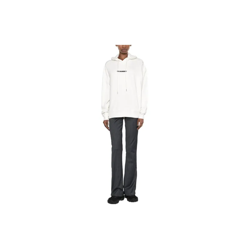 JIL SANDER Logo print Drawstring Hoodie-1