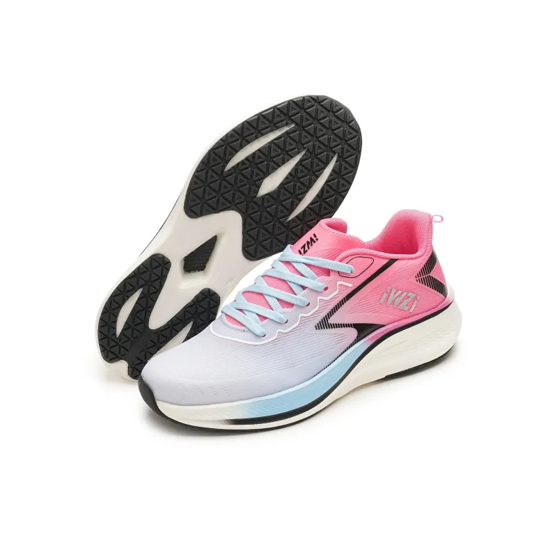 IWZI Low Top Running Shoes Unisex Floral Red And Green Mismatched Color-5