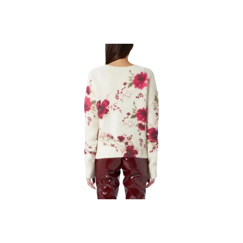 Blumarine Rose print Cardigan-3