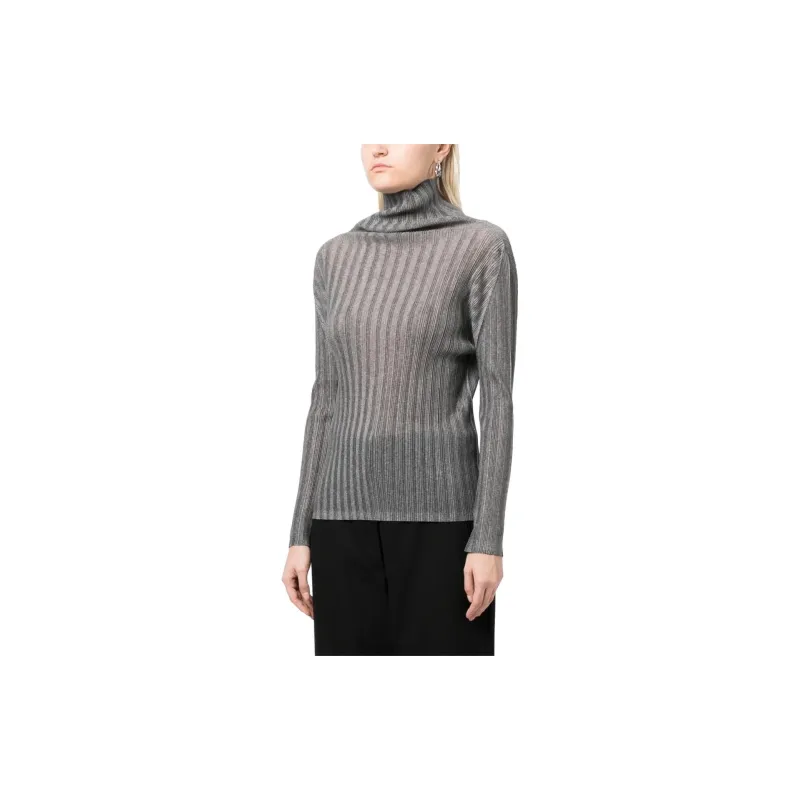 PLEATS PLEASE ISSEY MIYAKE SS23 Sweater Women's Gray-3