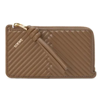 LOEWE Cow Leather Card Holder Women's Moss Original Color