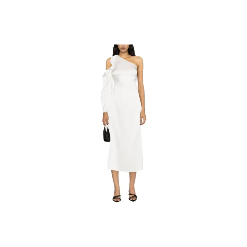 DAVID KOMA One shoulder Ruffled Dress-1