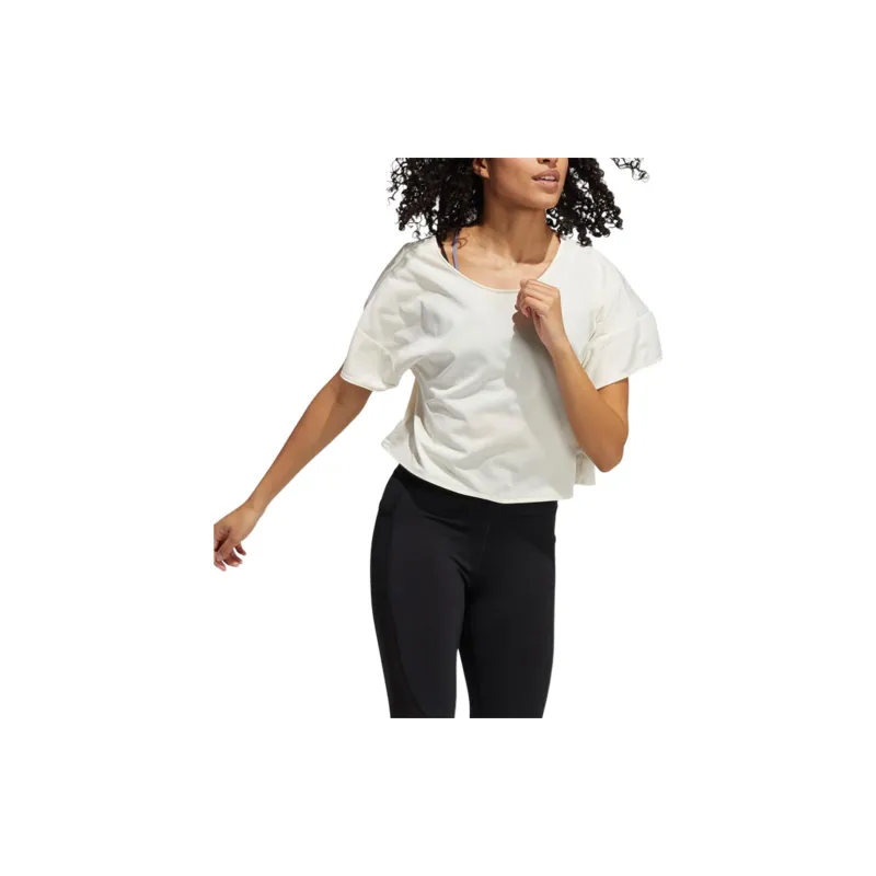 Adidas Crop Tops Women's Ecru-3