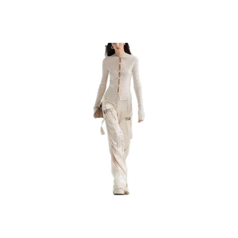 FENDI Buttoned Long Sleeved Cardigan-2