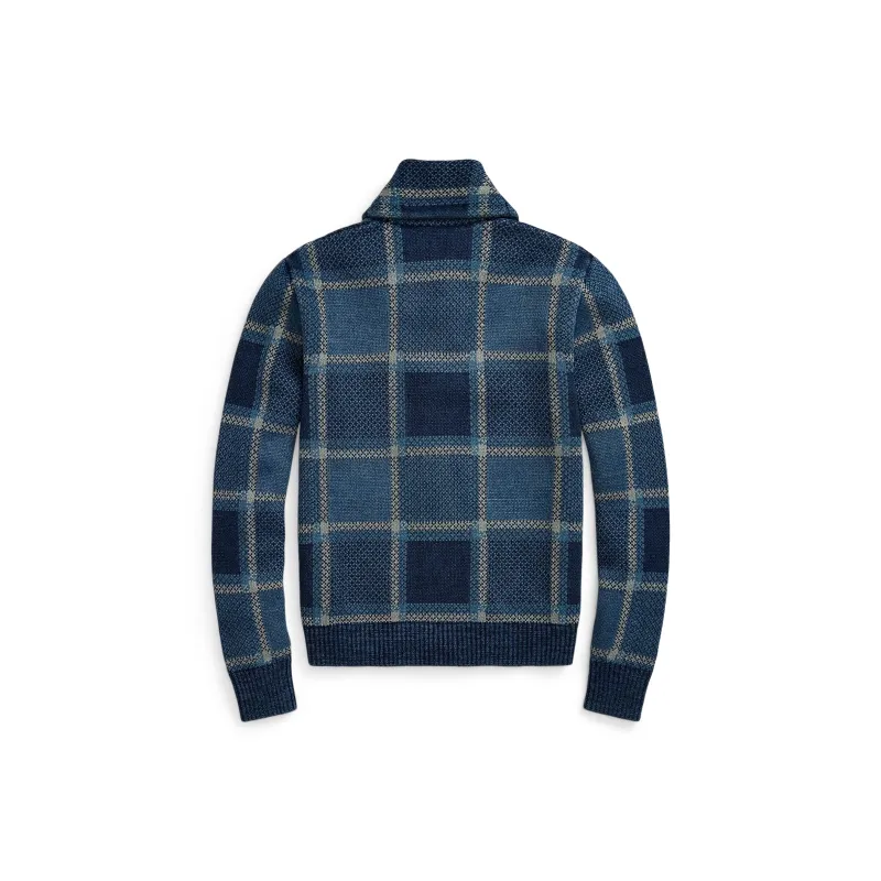 Ralph Lauren Check Jacquard Buttoned Cardigan-1