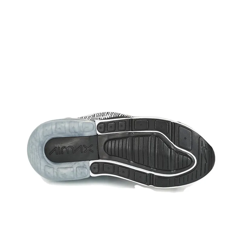 Nike Air Max 270 Anti-Slip Wear-Resistant Low-Top Kids' Running Shoes White Black Gray Children Aged 3-7 Years Old-4