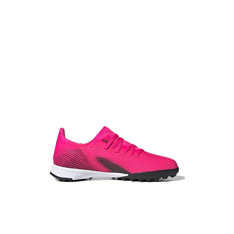 Adidas X GHOSTED 3 Turf K Abrasion Resistant Low Top Kids' Soccer Shoes Rose Red Kids'-1