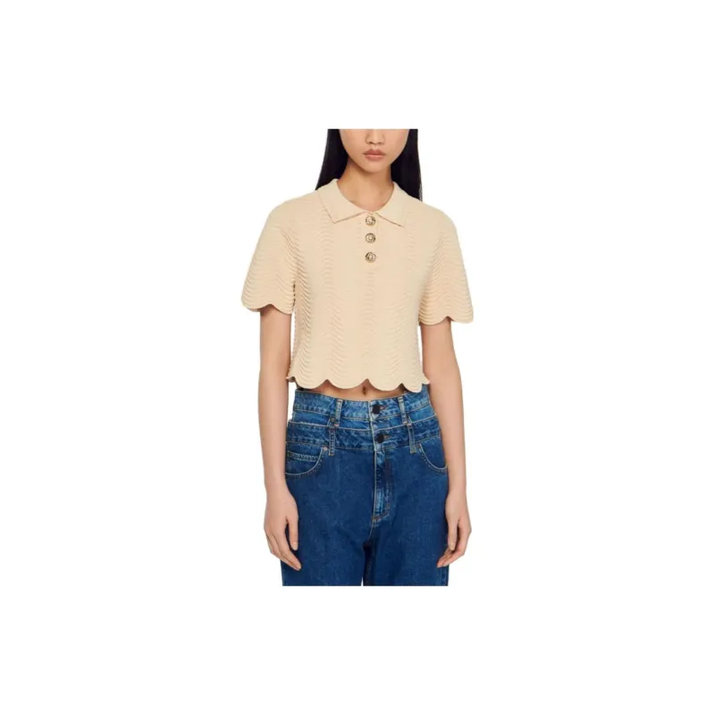 Sandro Regular T Shirt Women's Natural-1