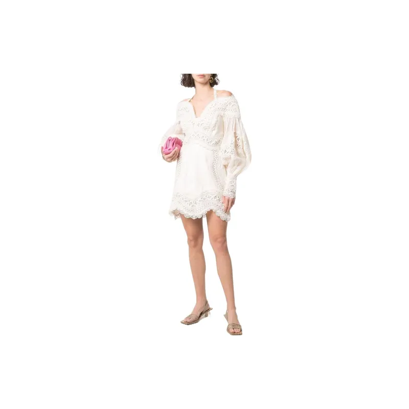 Zimmermann Long Sleeved Dresses Women's White-1