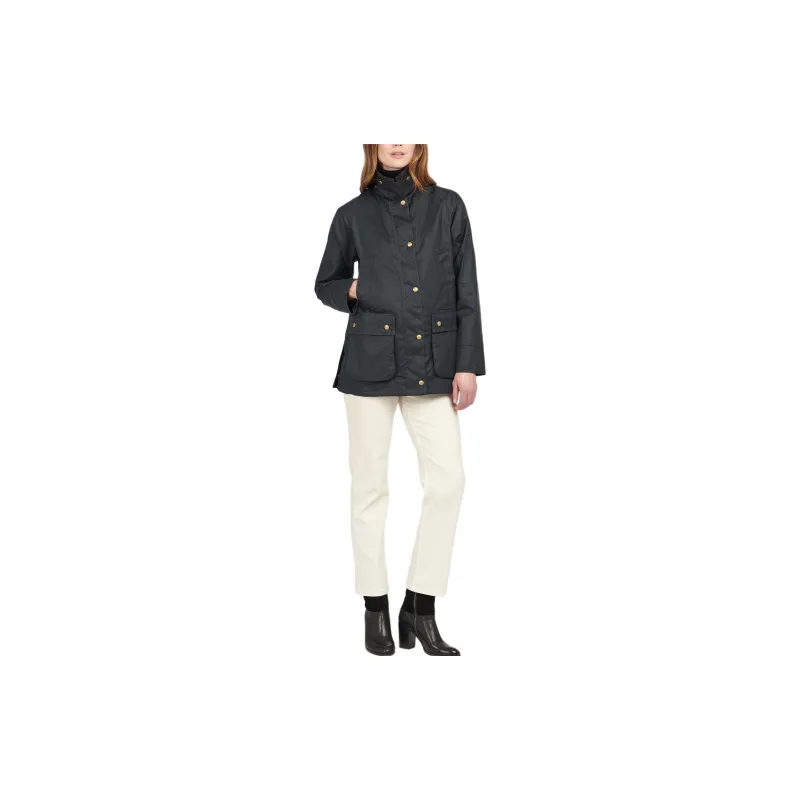 BARBOUR Barbour Acorn Waxed Cotton Jacket Jackets Coats Women's Black-2
