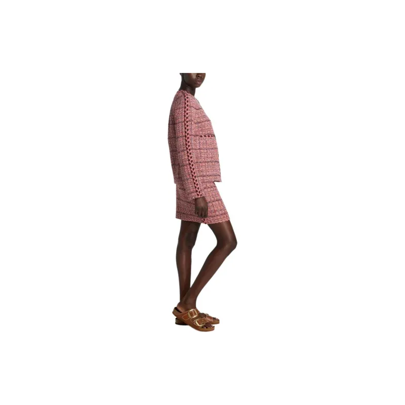St. John Knitted trim Tweed Jacket-4