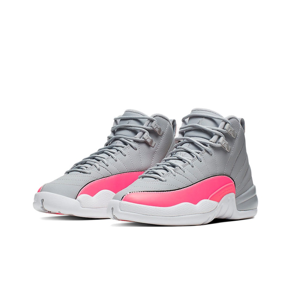 Jordan 12 Retro Wolf Grey Racer Pink GS POIZON