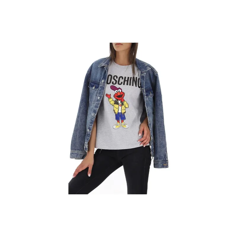 Sesame Street X MOSCHINO T-Shirts Women's Gray-5