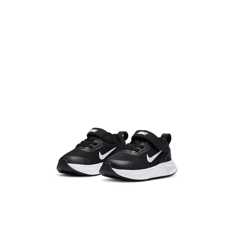 Nike Wearallday Low Top Skateboard Shoes Black White Infant And Toddler-2