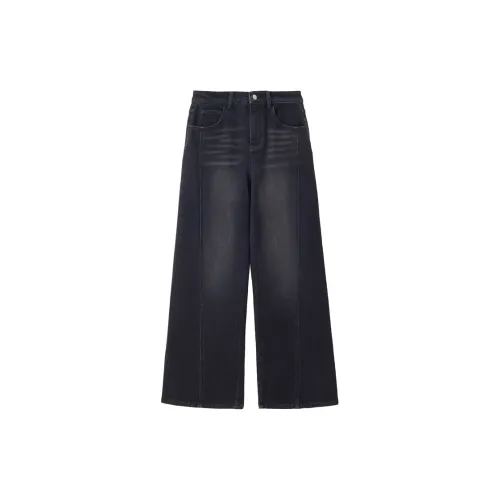 UNIQLO Jeans Women's 68 Black Gray