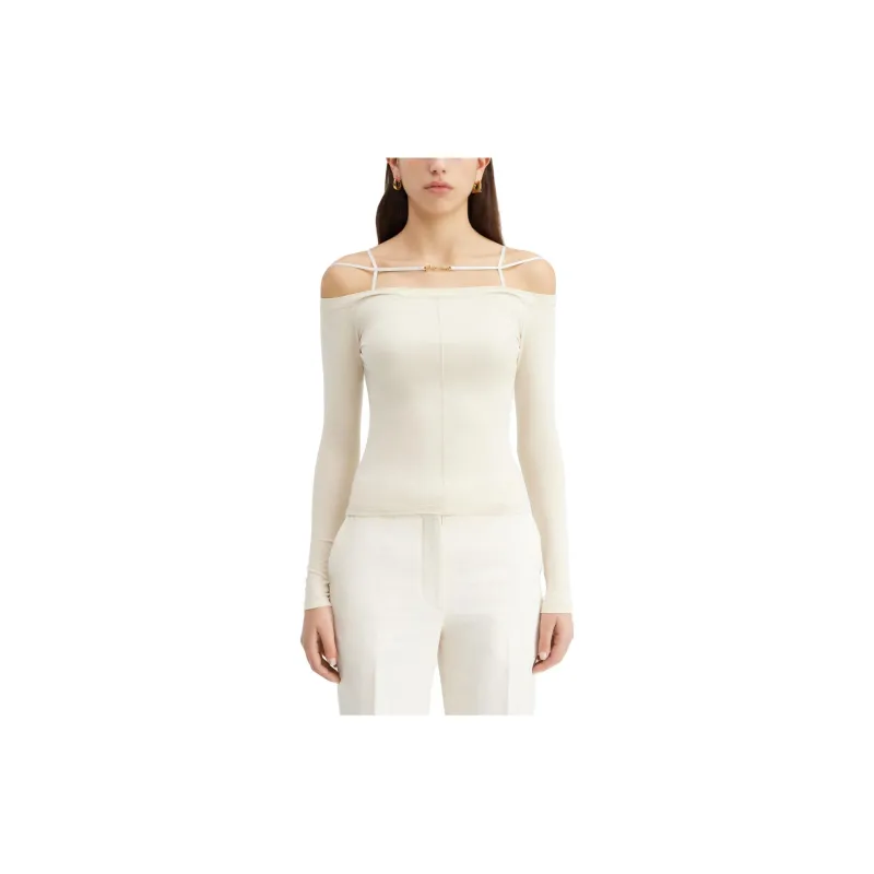 Jacquemus Long Sleeve Lingerie T Shirt 'Beige'-3
