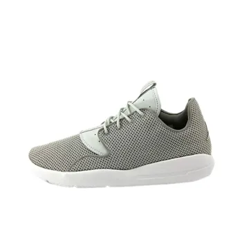 Jordan Eclipse Anti Slip And Wear Resistant Breathable Low Top Children's Basketball Shoes Gray White Teenagers