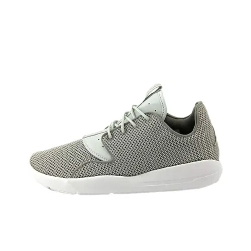 Jordan Eclipse Anti Slip And Wear Resistant Breathable Low Top Children's Basketball Shoes Gray White Teenagers