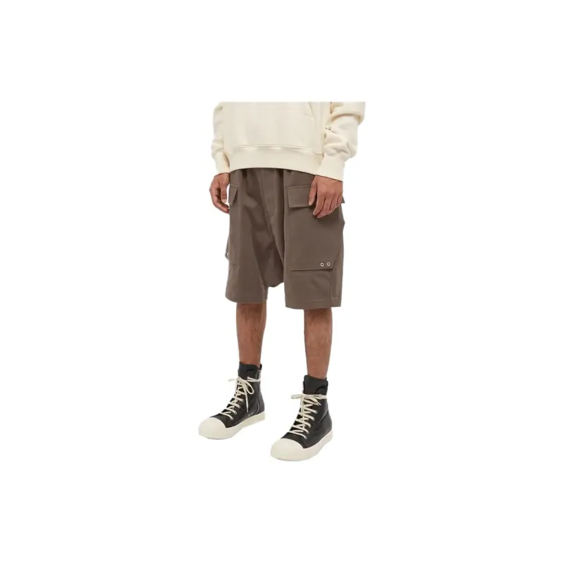 RICK OWENS Casual Shorts Men Brown-3