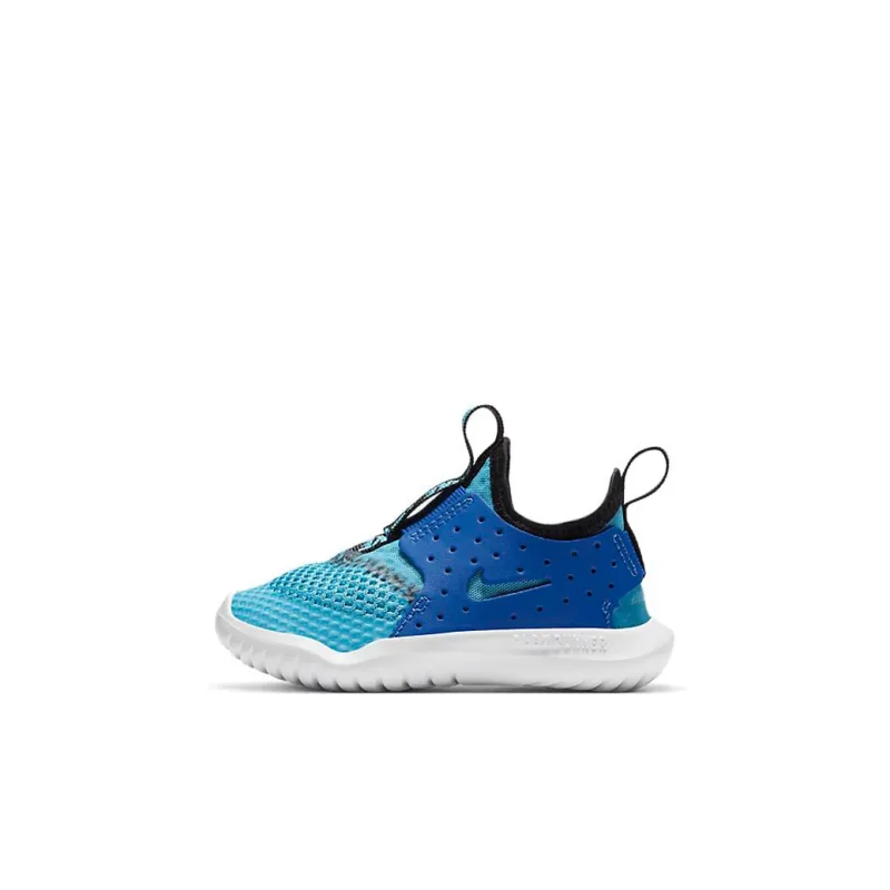 Nike Flex Runner Breathe Cushioning Anti-Slip And Wear-Resistant Low-Top Running Shoes Blue White Infant And Toddler-0