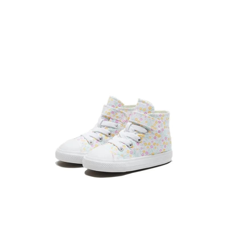 Baby Converse All Star 1V Non-slip Lightweight High-Top Toddler Shoes White-3