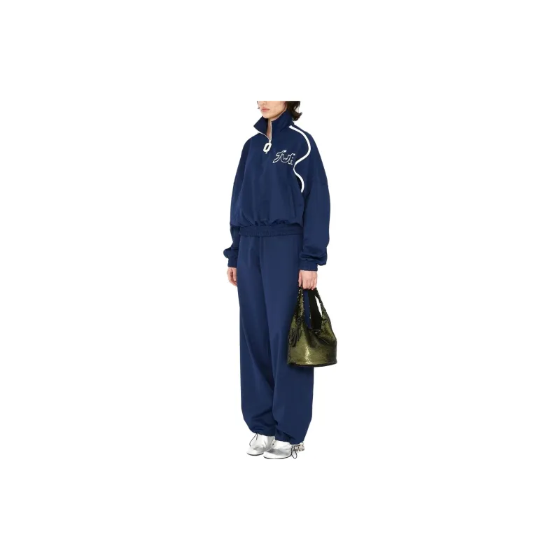 JW Anderson Knitted Sweatpants Women's Blue-2