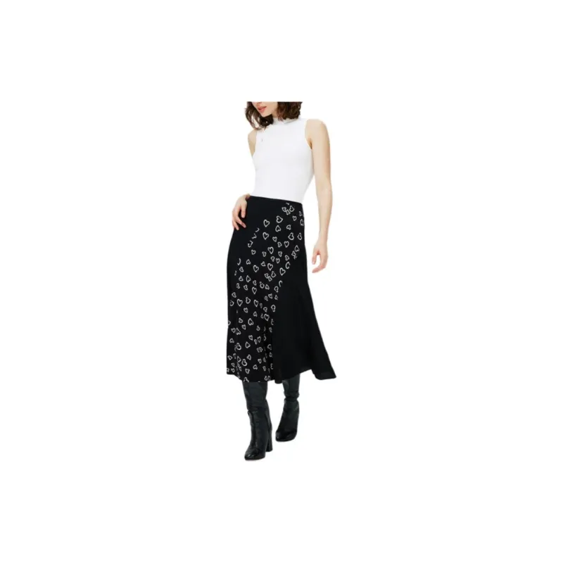 DVF Diane Von Furstenberg SS24 Casual Long Skirts Women's Black-2