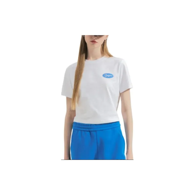 MLB Monogram Collection Los Angeles Dodgers T Shirts Women's White-2