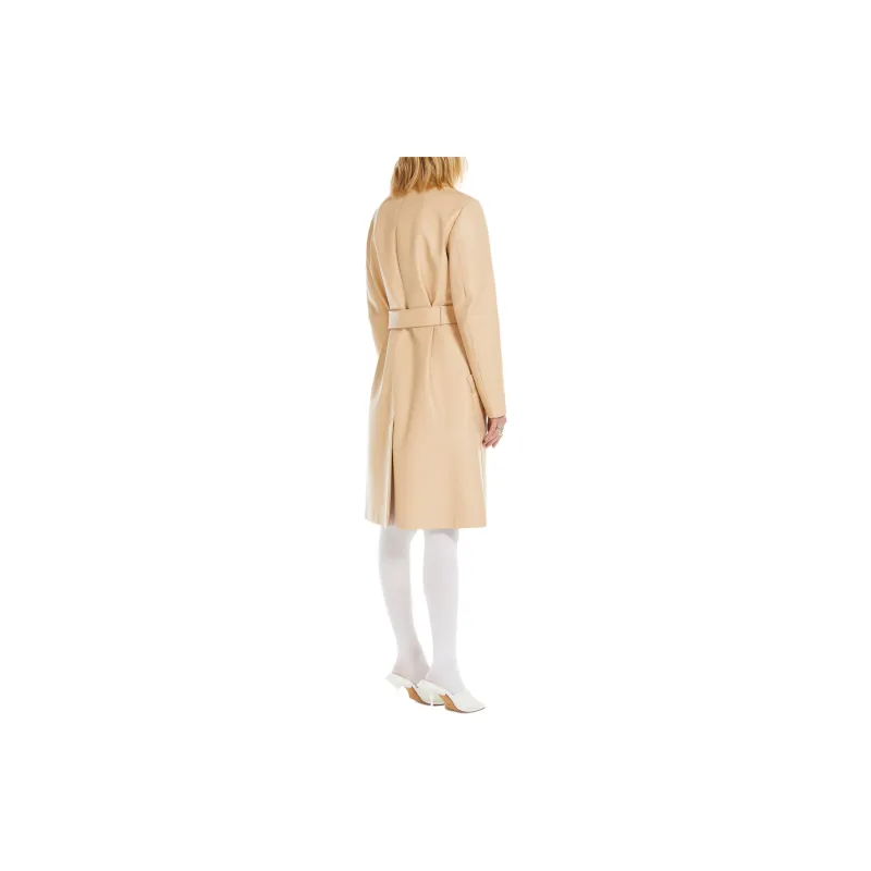 SportMax Leather Trench Coat-3