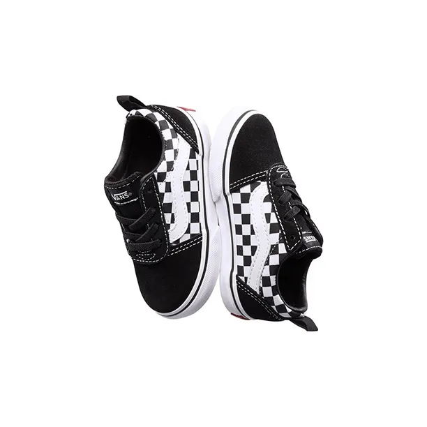 Vans Slip on Series Anti Slip Wear Resistant Low Top Skateboard Shoes Black White Checkerboard Infant And Toddler-2