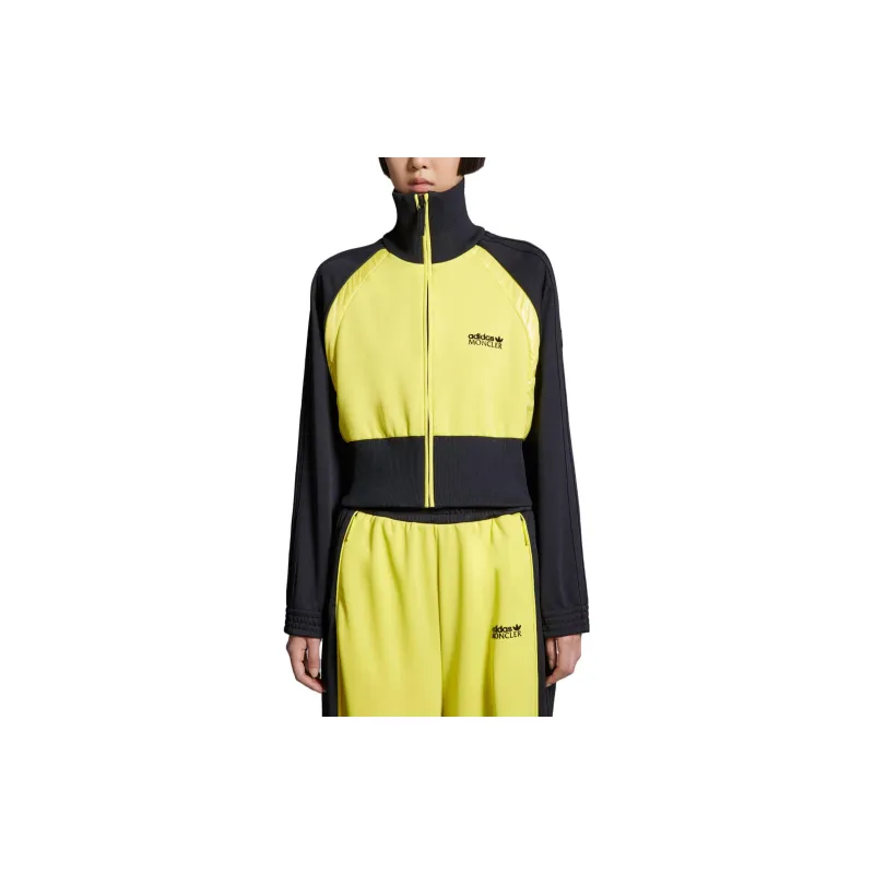 Moncler X Adidas Originals Acetate Zip Up Sweatshirt Black & Yellow-1