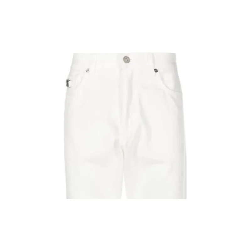 VERSACE Logo Patch Straight Leg Jeans-5