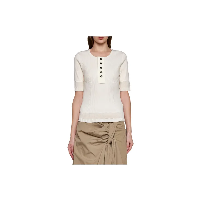 Bottega Veneta Slim Fit Ribbed Knit Top-1