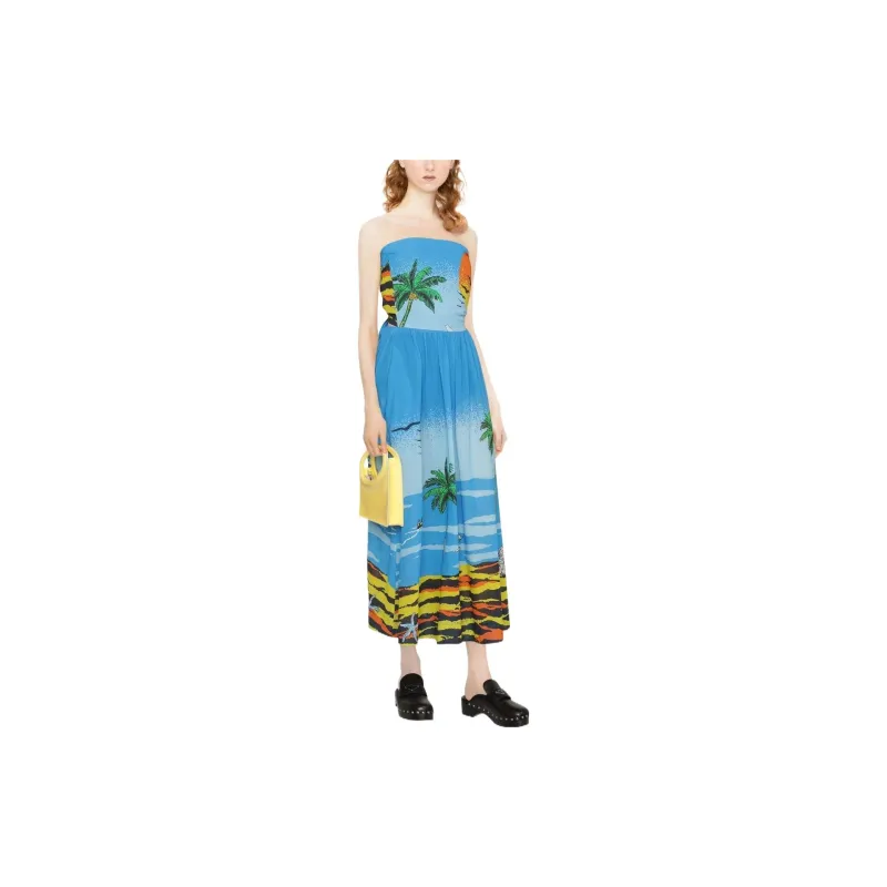 GANNI Sleeveless Dresses Women's Multicolor-2