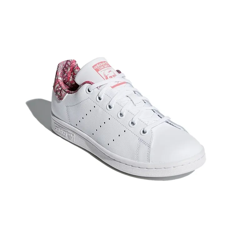 Adidas Originals J Low Top Kids' Skateboarding Shoes White Pink Teenagers-2