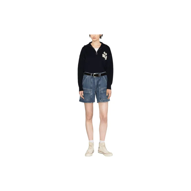 ISABEL MARANT ETOILE Marisans Short-Zipped Knitted Jumper-1