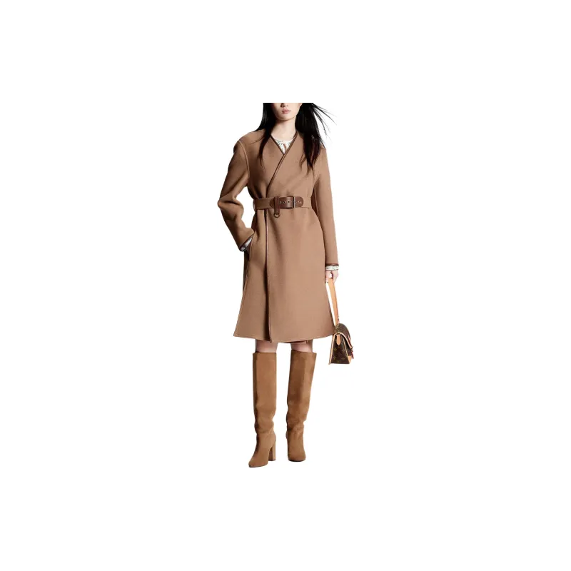 LOUIS VUITTON Long Belted Wrap Coat-1