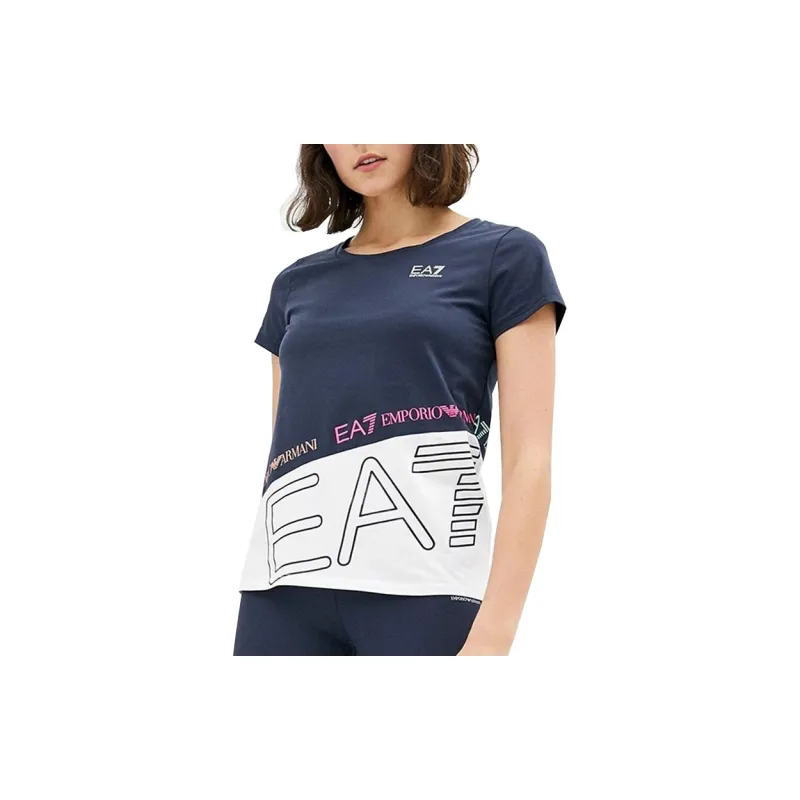 EMPORIO ARMANI EA7 T Shirts Women's Navy-3