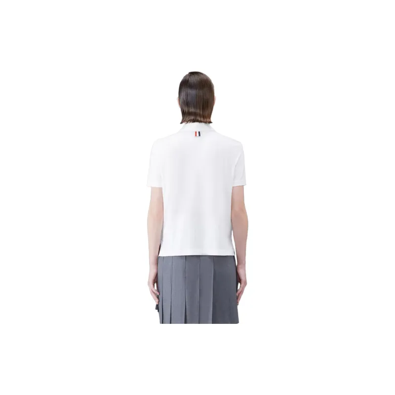 THOM BROWNE Polo Shirts Women's Gray White-2