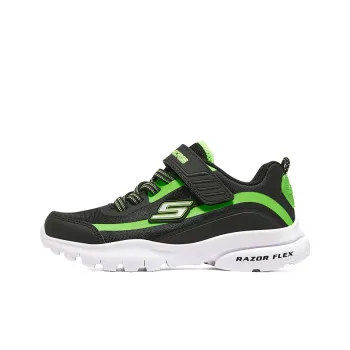 Skechers Wear Resistant Breathable Slip Resistant Casual Shoes Black/Lemon Teenagers