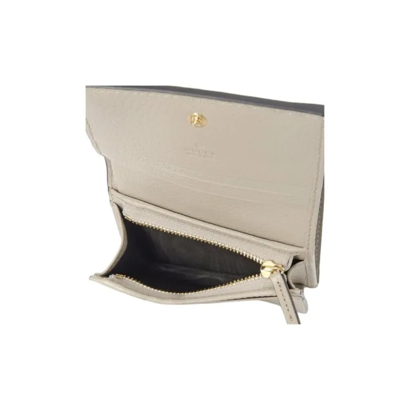 GUCCI Ophidia Canvas With Leather Wallets Card Holders Regular Women's Beige/White-3