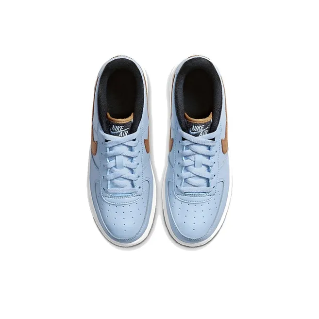 Nike Air Force 1 Felt Low Top Kids' Skateboarding Shoes Sky Blue Teenagers-3