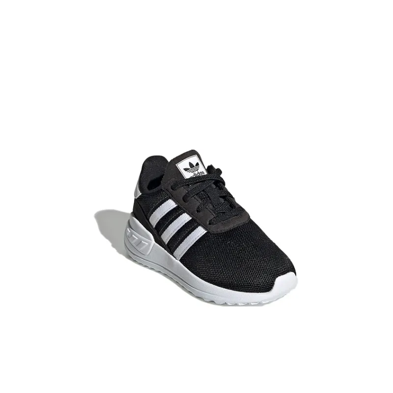 Adidas Originals La Trainer Lite Breathable Low Top Sports Casual Shoes Black White Infant And Toddler-2