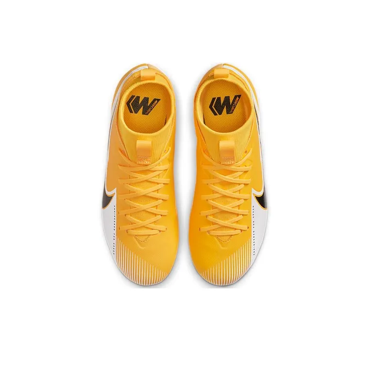 Nike Mercurial Superfly 7 GS Yellow Black White'-3