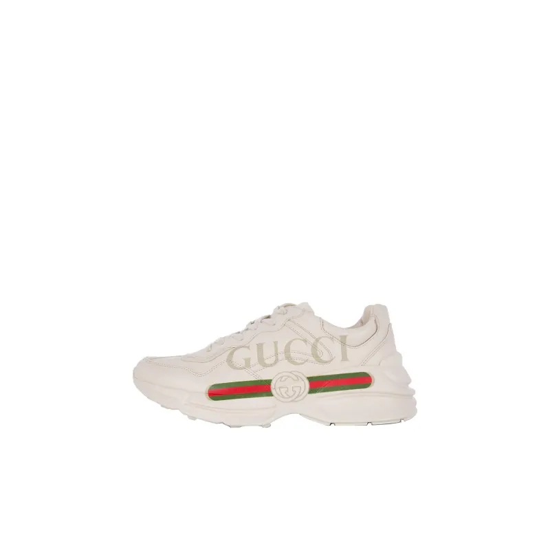 GUCCI Kids Rhyton Leather Sneakers-0