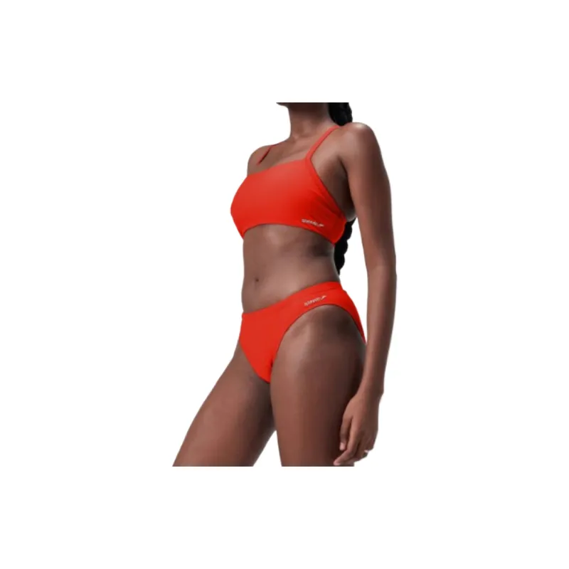 Speedo Women's Solid Classic Bikini Bottom Bikini Women's Red-2