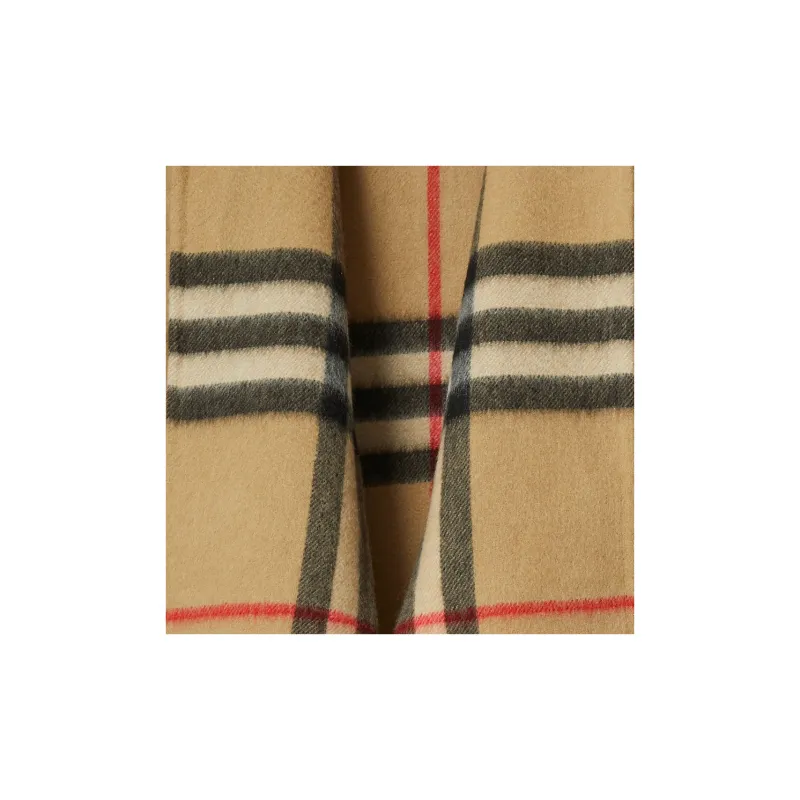 Burberry EKD embroidered Hooded Cashmere Cape-5